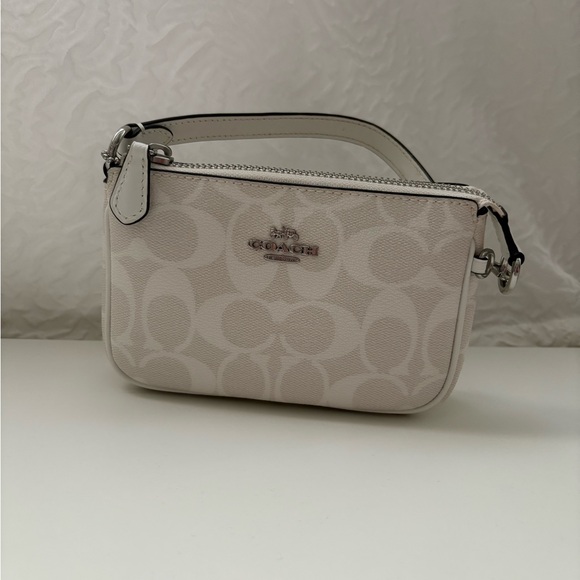 Coach Signature Cream Wristlet